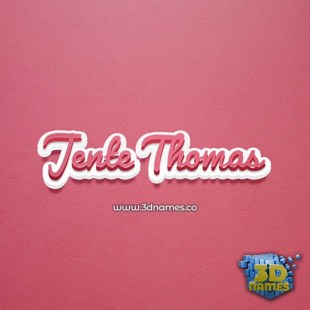 jente thomas in Red Scribble style - 3D name wallpaper