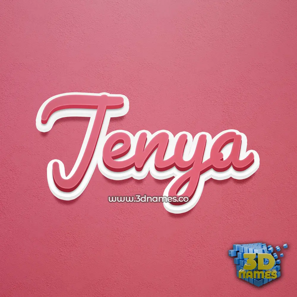 jenya in Red Scribble style - 3D name wallpaper