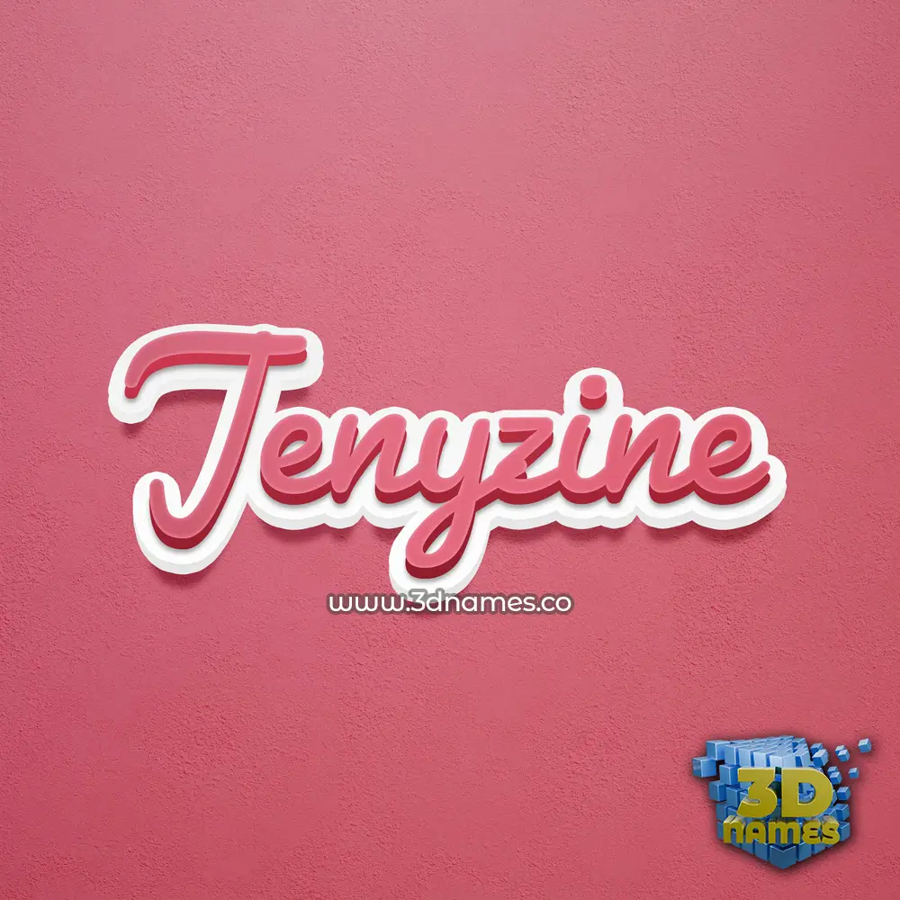 jenyzine in Red Scribble style - 3D name wallpaper
