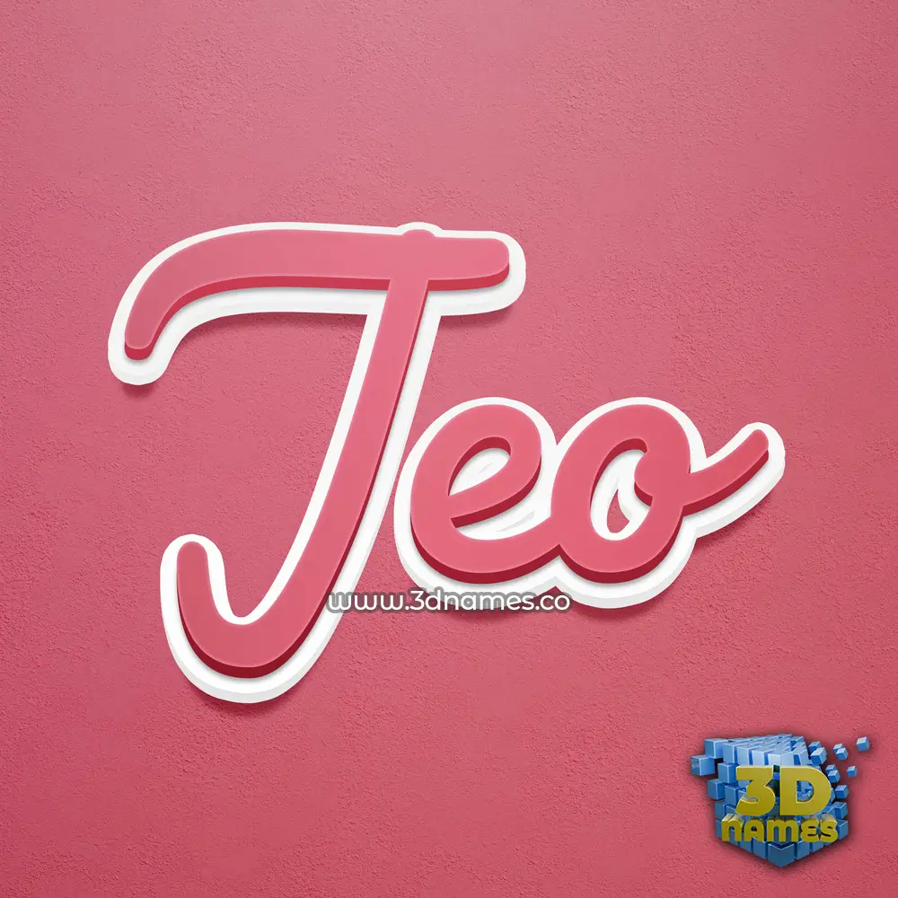 jeo in Red Scribble style - 3D name wallpaper
