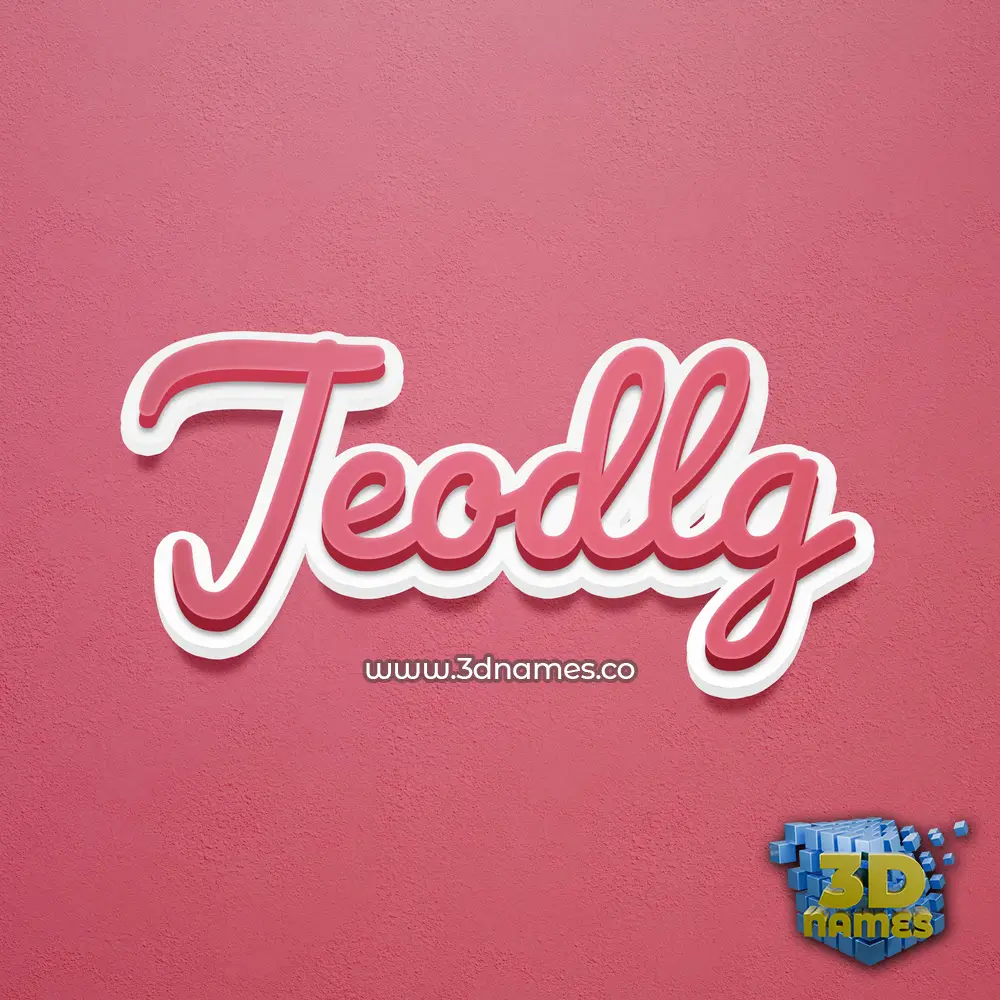 jeodlg in Red Scribble style - 3D name wallpaper
