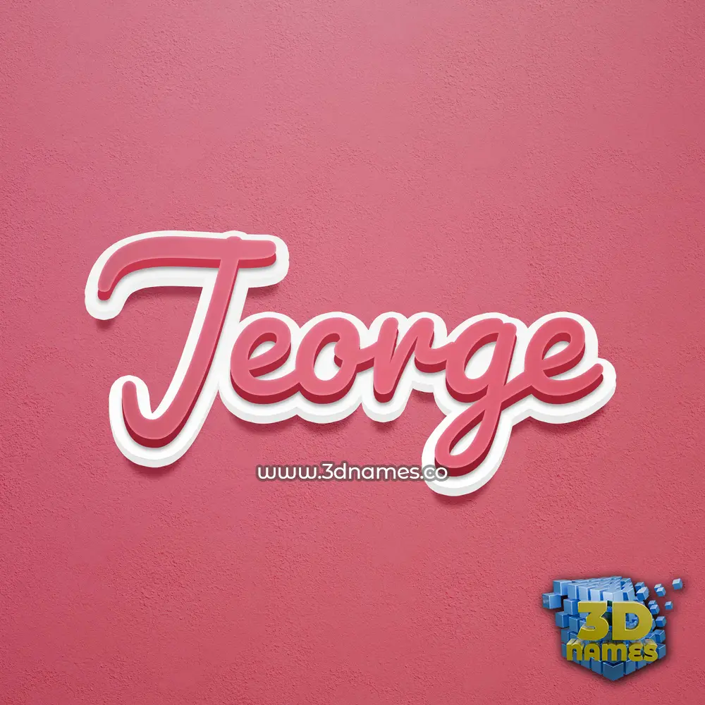 jeorge in Red Scribble style - 3D name wallpaper