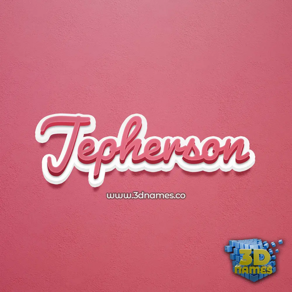 jepherson in Red Scribble style - 3D name wallpaper