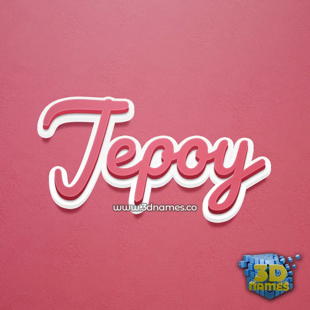 jepoy in Red Scribble style - 3D name wallpaper