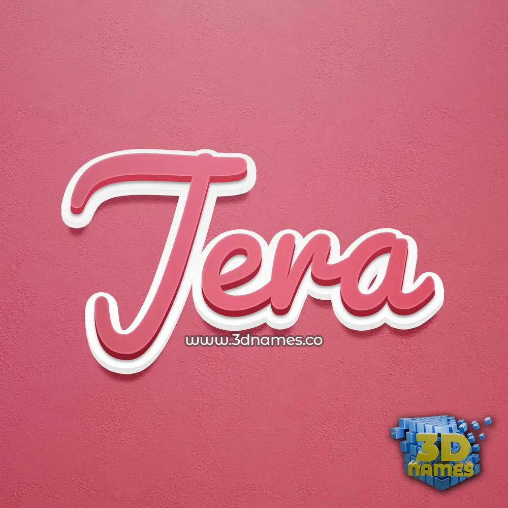 jera in Red Scribble style - 3D name wallpaper