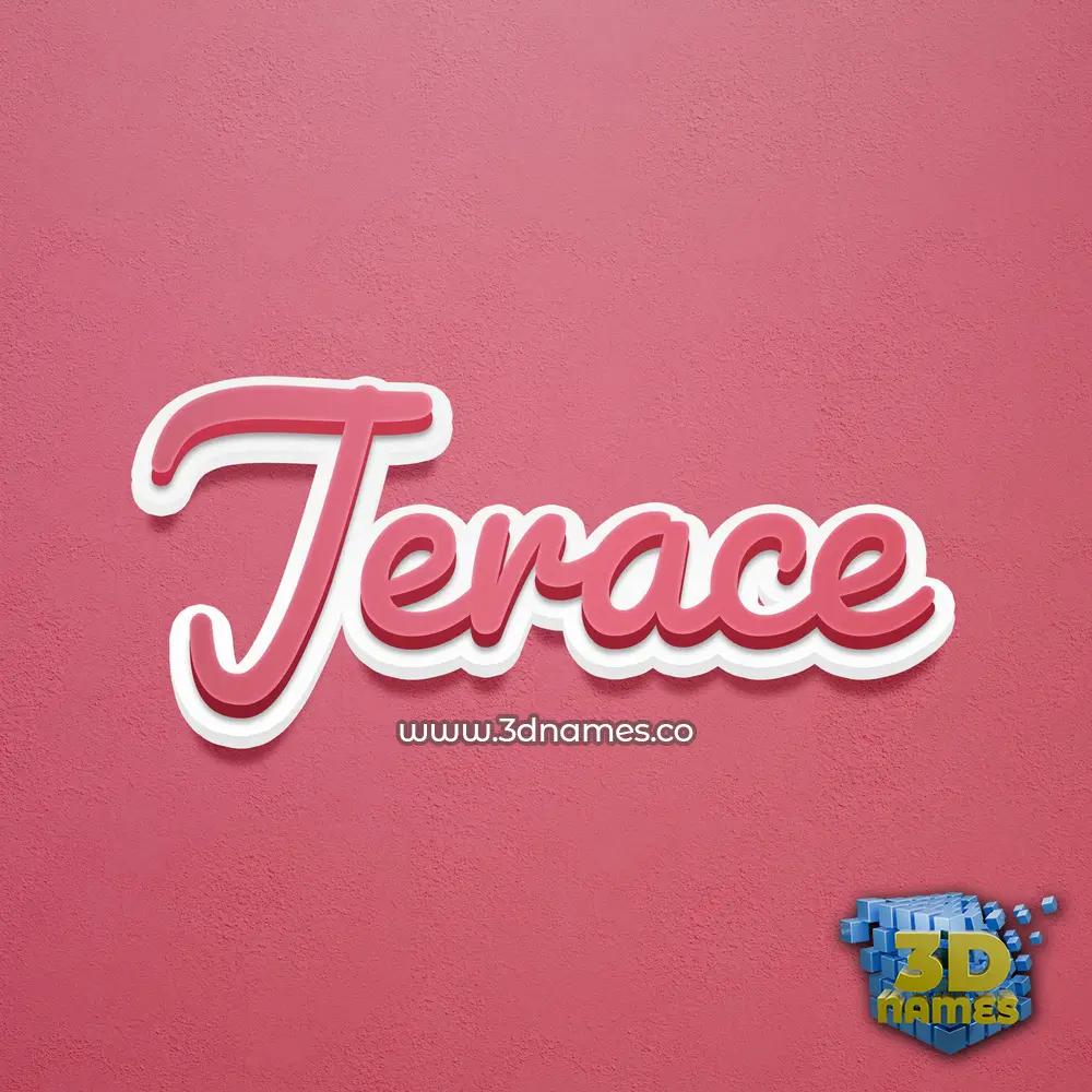 jerace in Red Scribble style - 3D name wallpaper