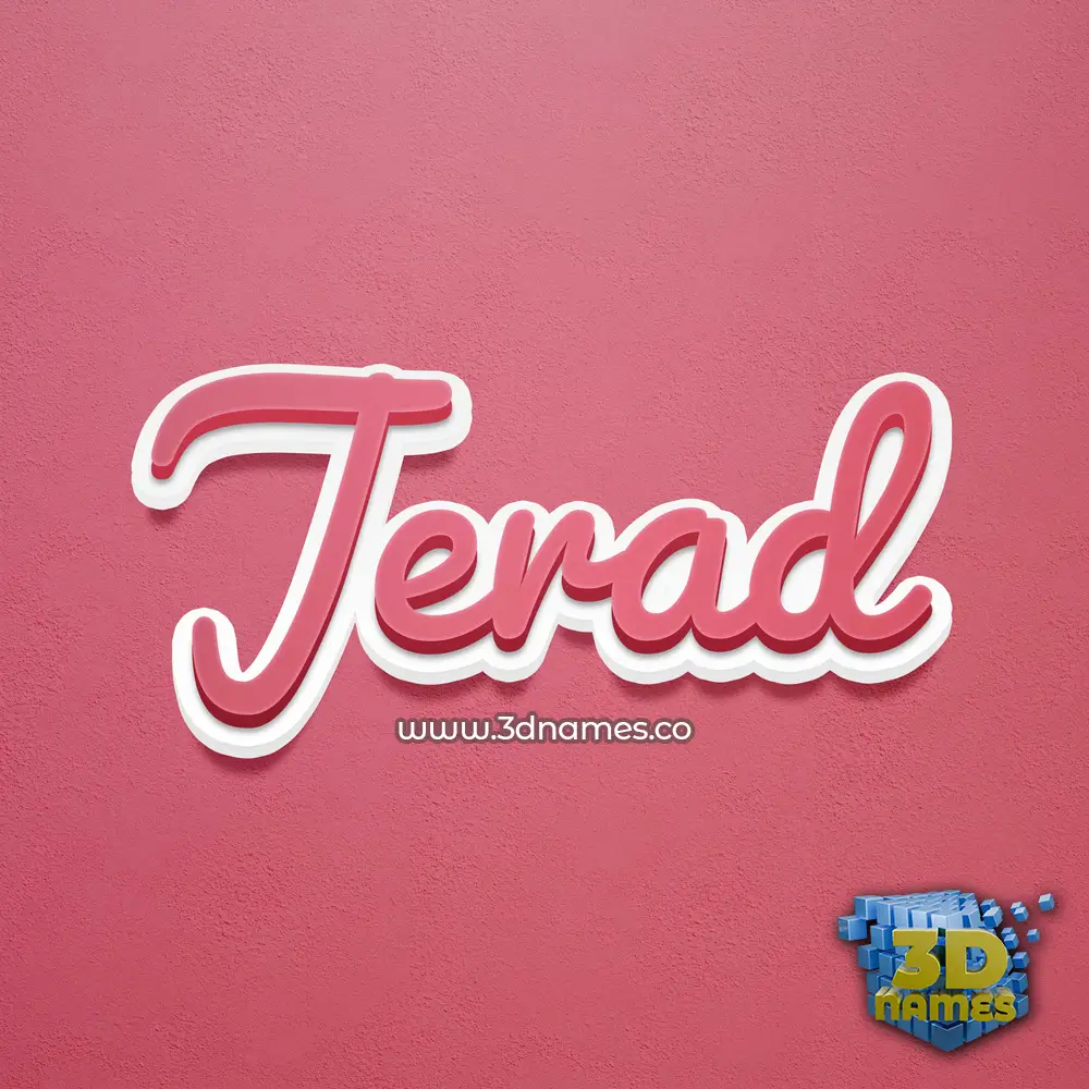 jerad in Red Scribble style - 3D name wallpaper
