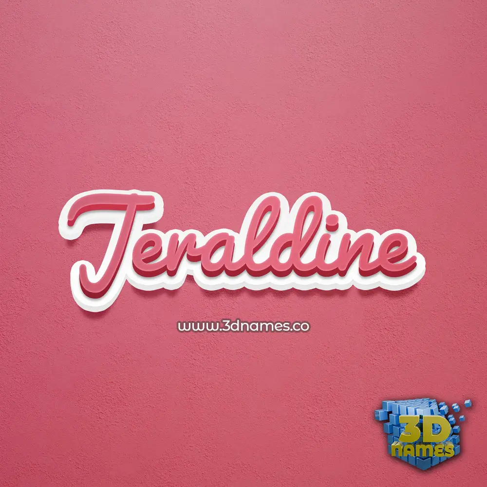 jeraldine in Red Scribble style - 3D name wallpaper