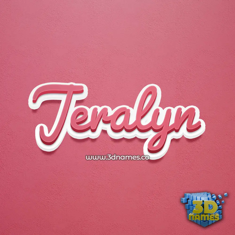 jeralyn in Red Scribble style - 3D name wallpaper
