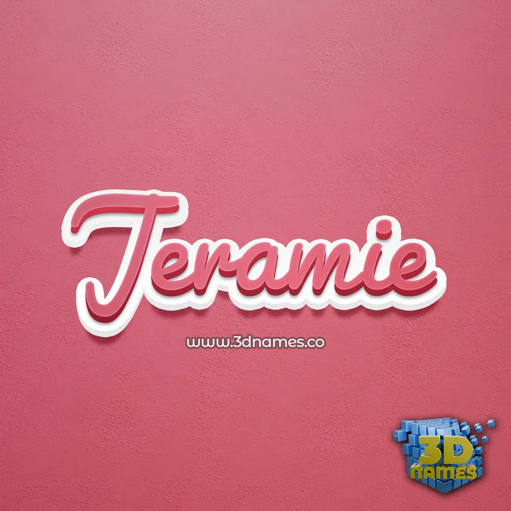 jeramie in Red Scribble style - 3D name wallpaper