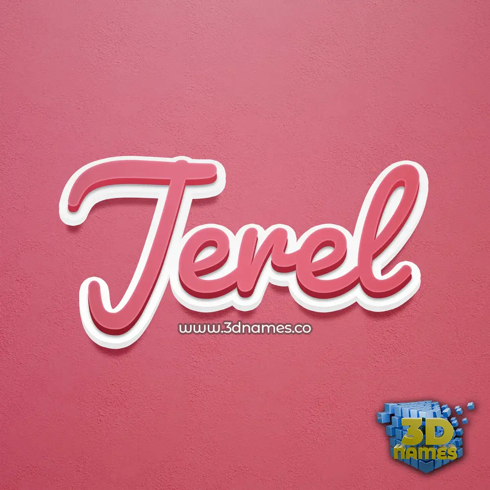 jerel in Red Scribble style - 3D name wallpaper