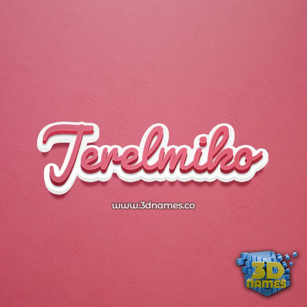 jerelmiko in Red Scribble style - 3D name wallpaper