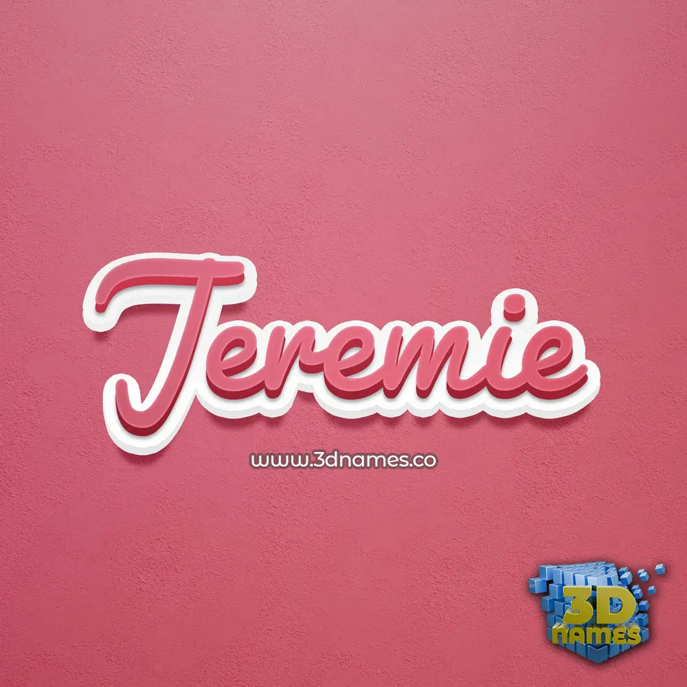 jeremie in Red Scribble style - 3D name wallpaper