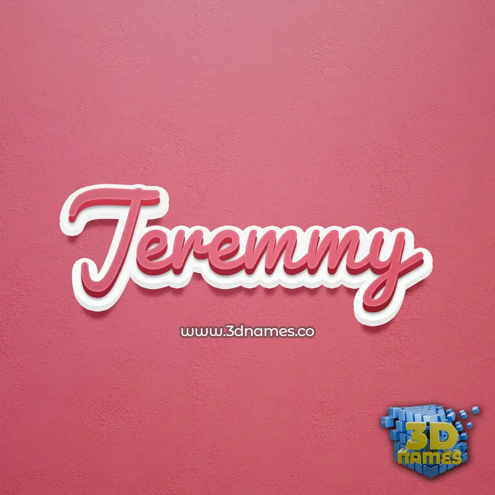 jeremmy in Red Scribble style - 3D name wallpaper