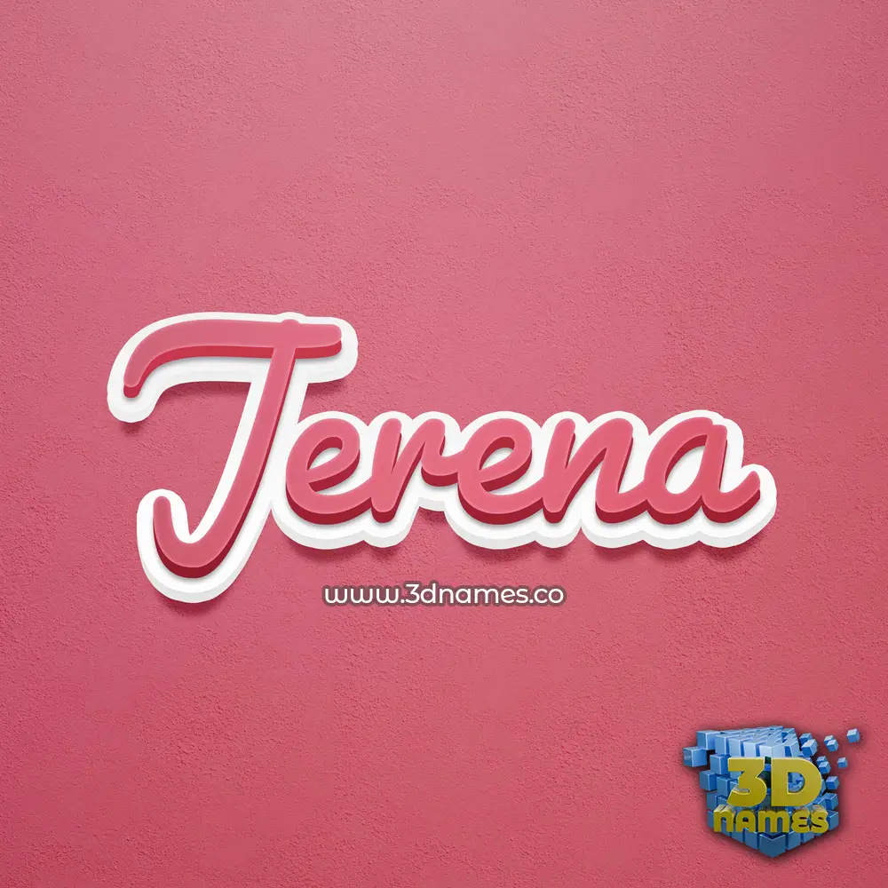 jerena in Red Scribble style - 3D name wallpaper