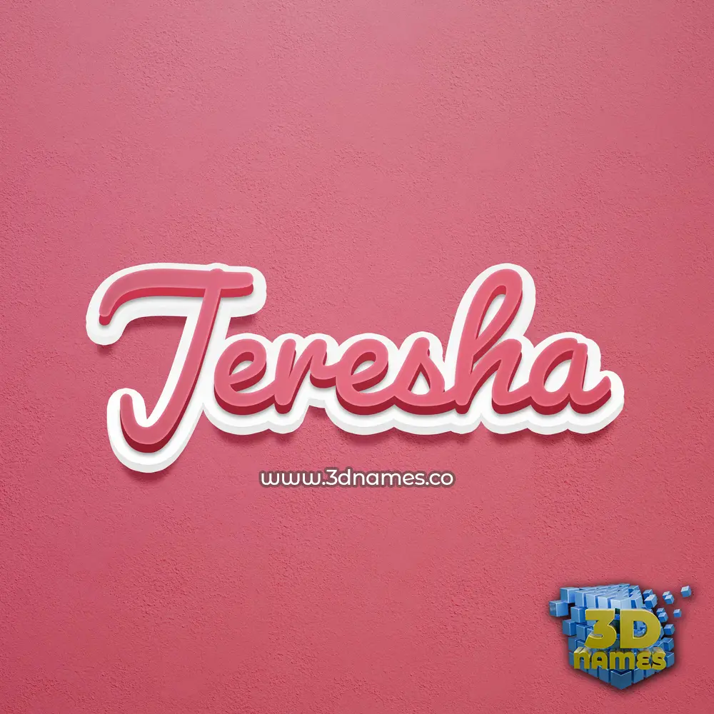jeresha in Red Scribble style - 3D name wallpaper