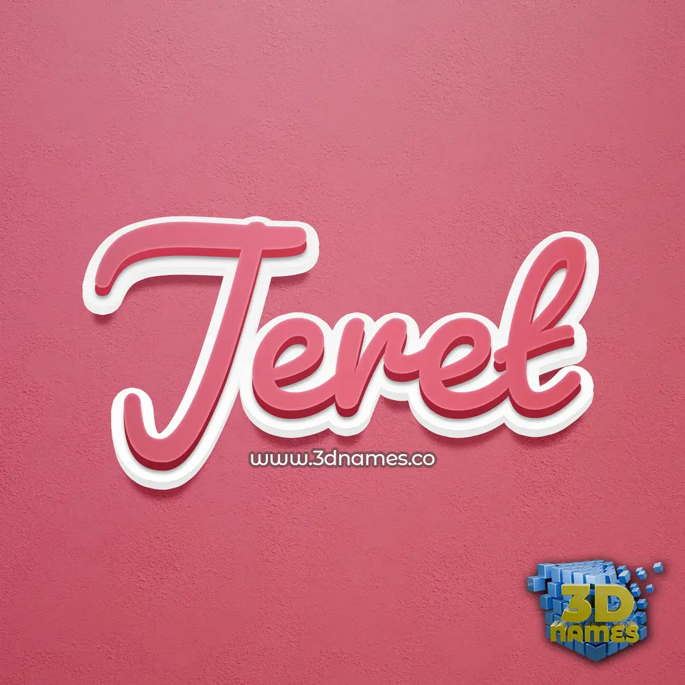 jeret in Red Scribble style - 3D name wallpaper