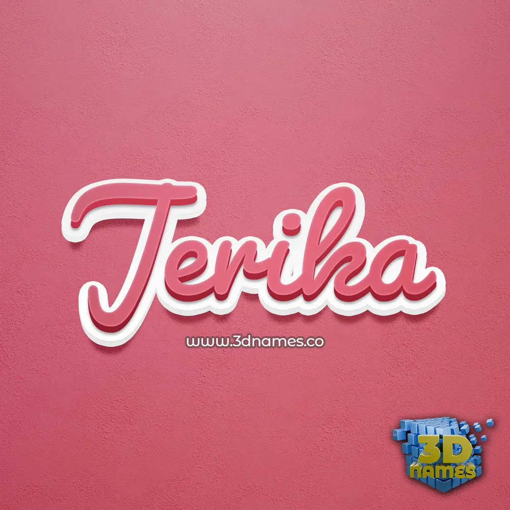jerika in Red Scribble style - 3D name wallpaper