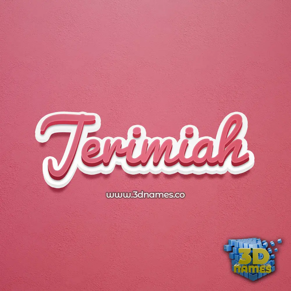jerimiah in Red Scribble style - 3D name wallpaper