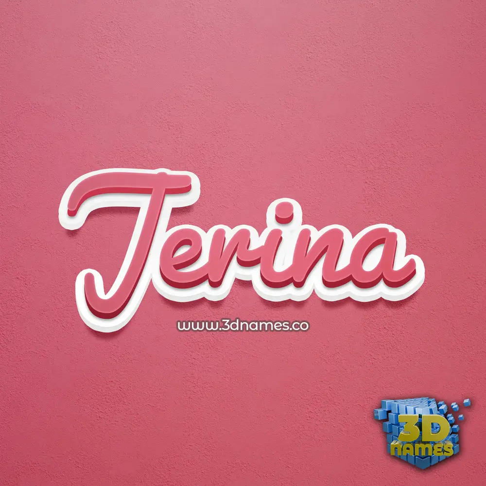 jerina in Red Scribble style - 3D name wallpaper