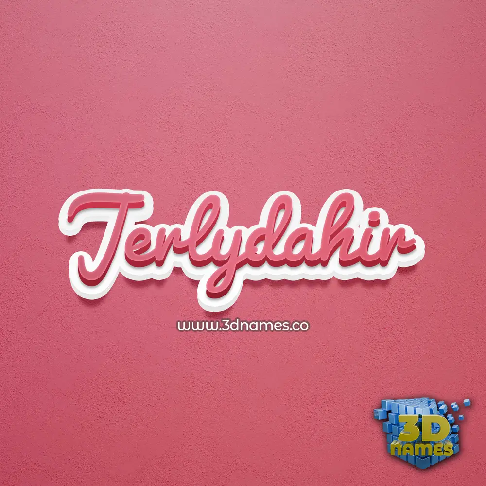 jerlydahir in Red Scribble style - 3D name wallpaper