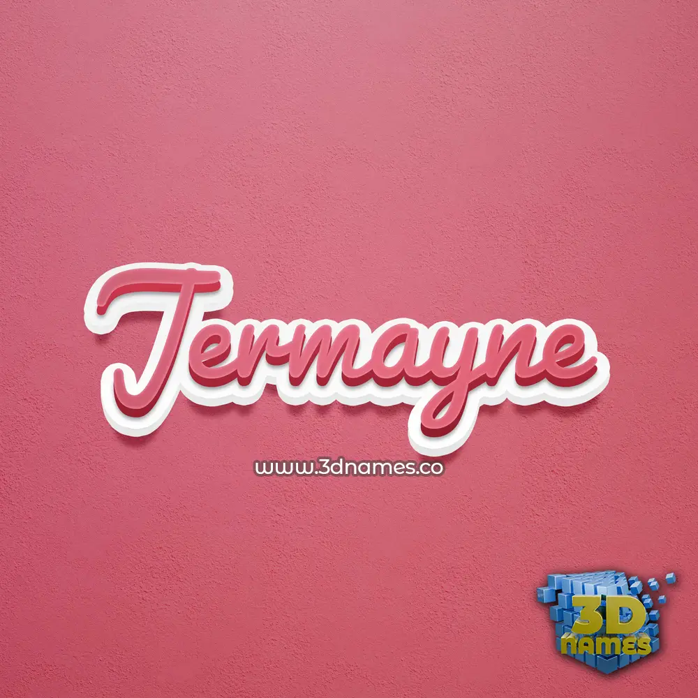 jermayne in Red Scribble style - 3D name wallpaper