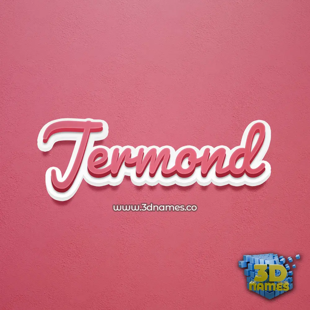 jermond in Red Scribble style - 3D name wallpaper