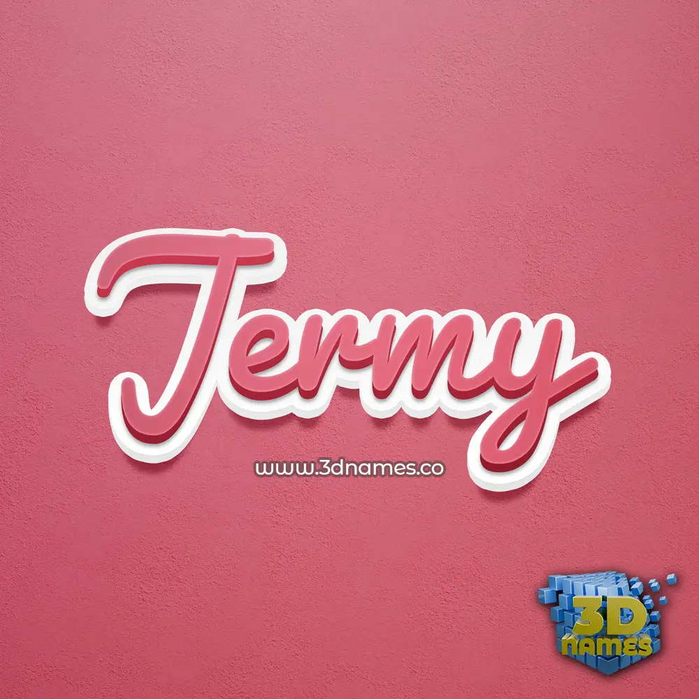 jermy in Red Scribble style - 3D name wallpaper