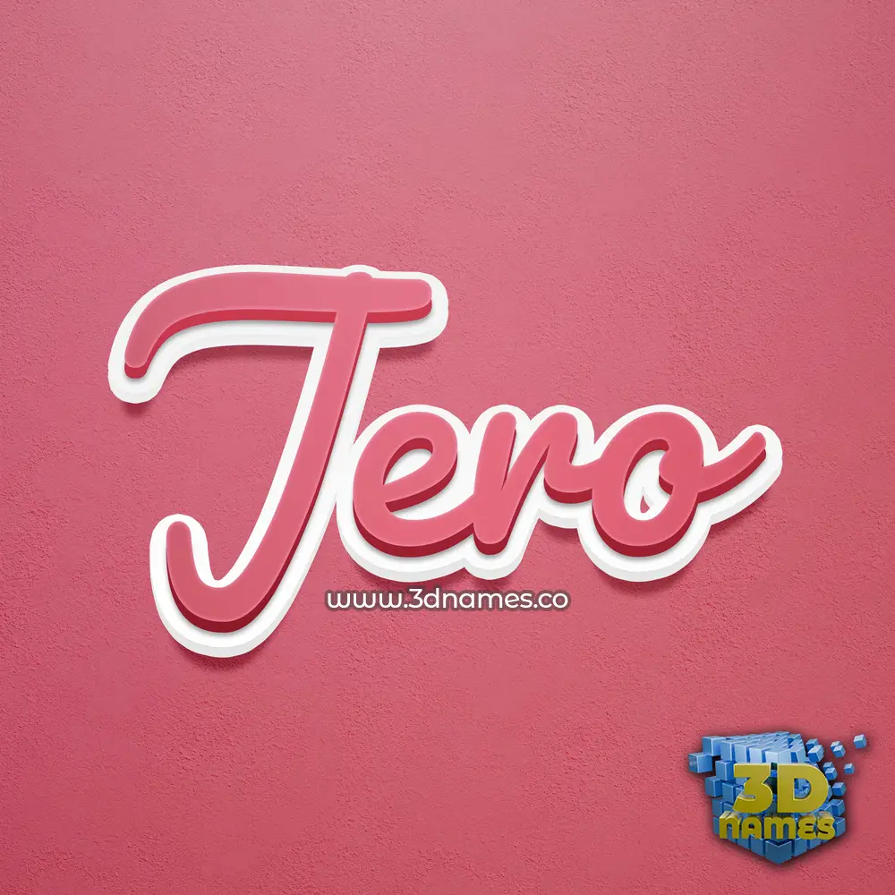 jero in Red Scribble style - 3D name wallpaper