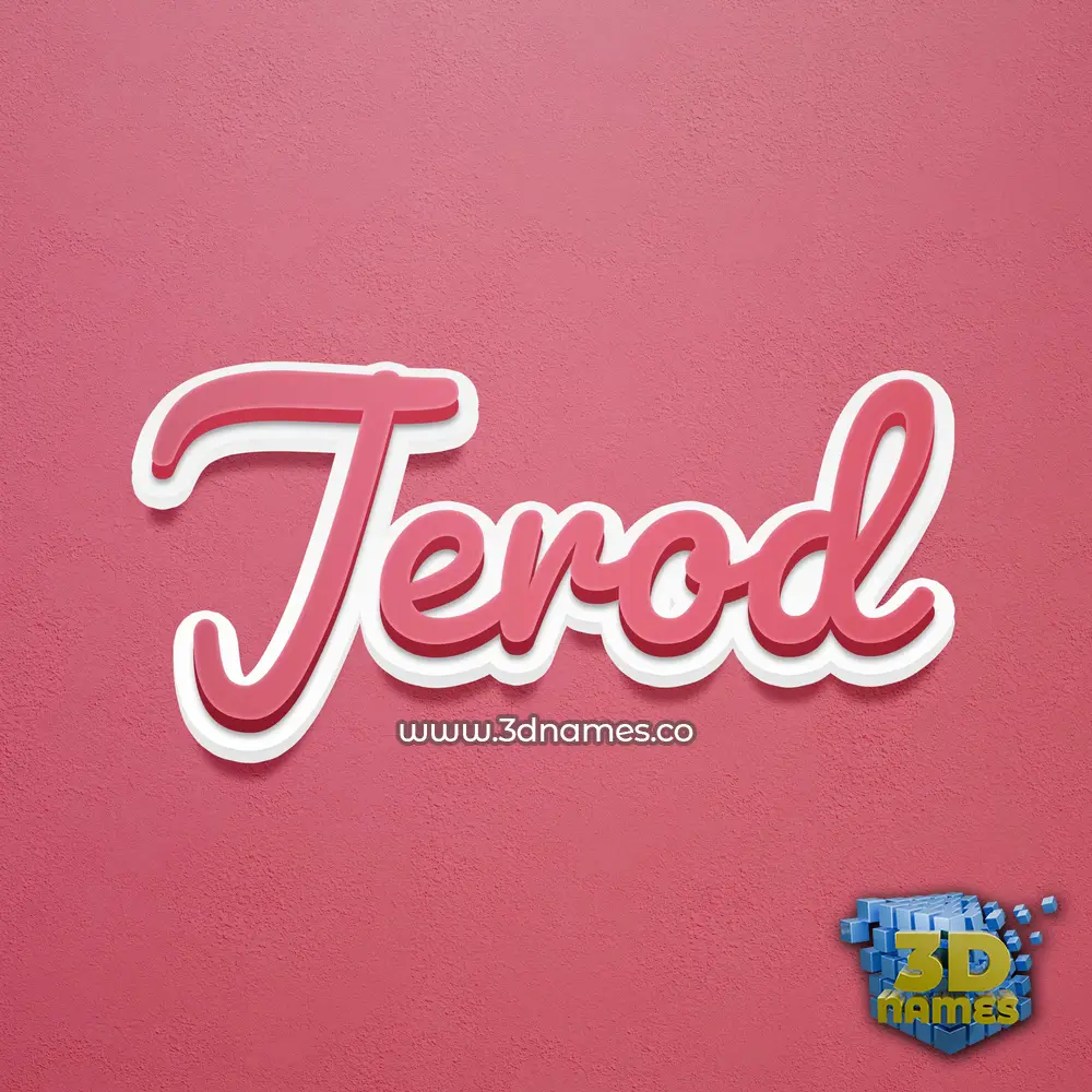 jerod in Red Scribble style - 3D name wallpaper