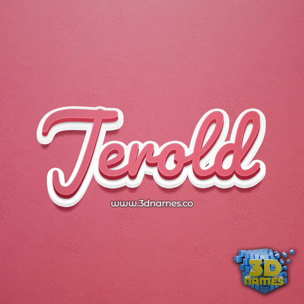 jerold in Red Scribble style - 3D name wallpaper