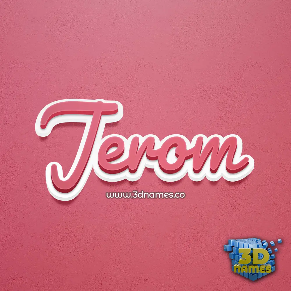 jerom in Red Scribble style - 3D name wallpaper