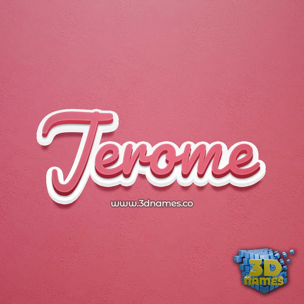 jerome in Red Scribble style - 3D name wallpaper
