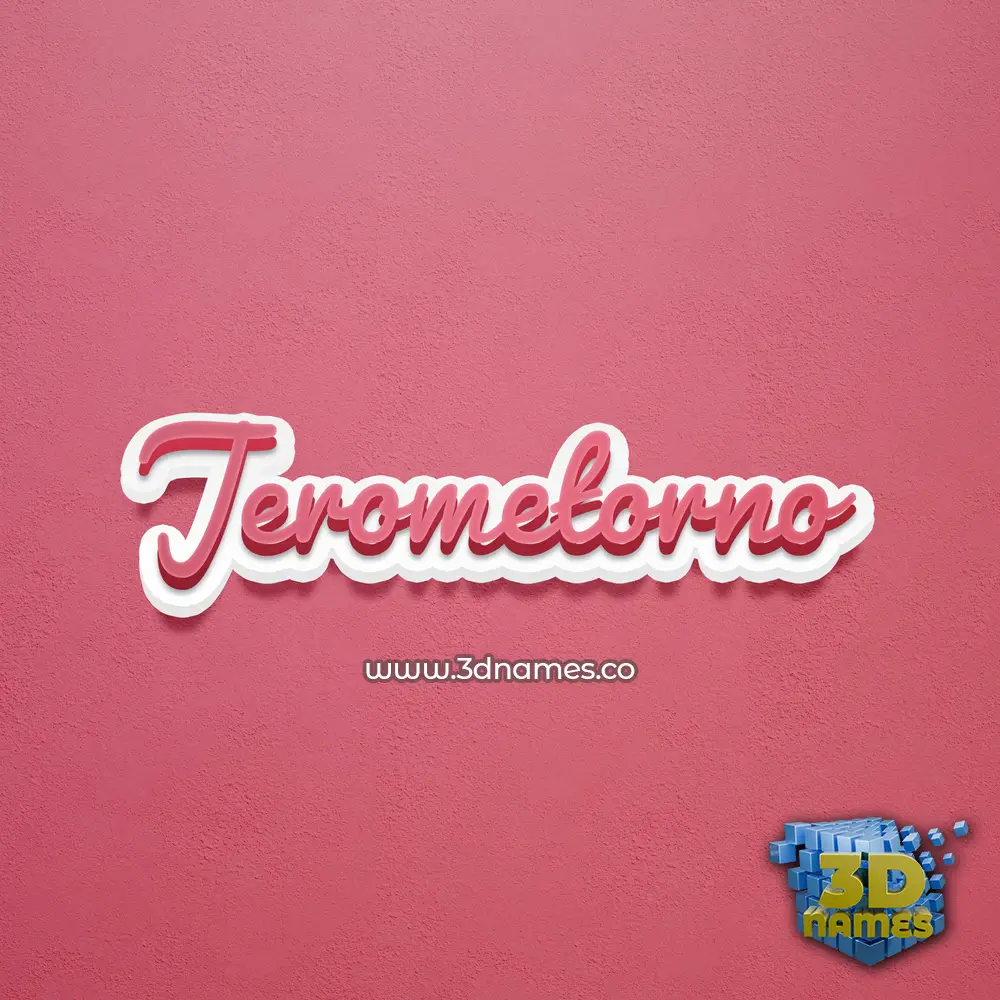 jerometorno in Red Scribble style - 3D name wallpaper