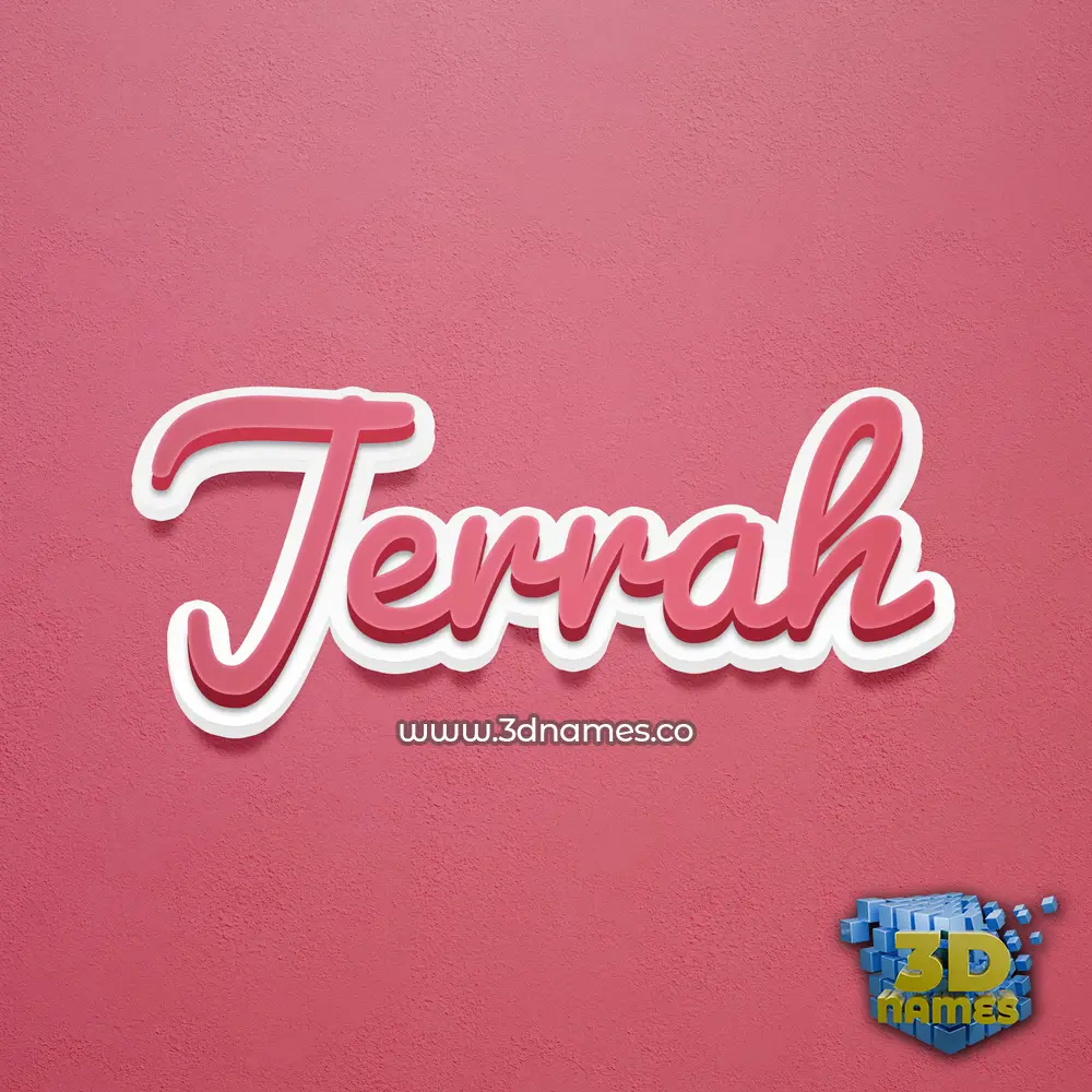 jerrah in Red Scribble style - 3D name wallpaper