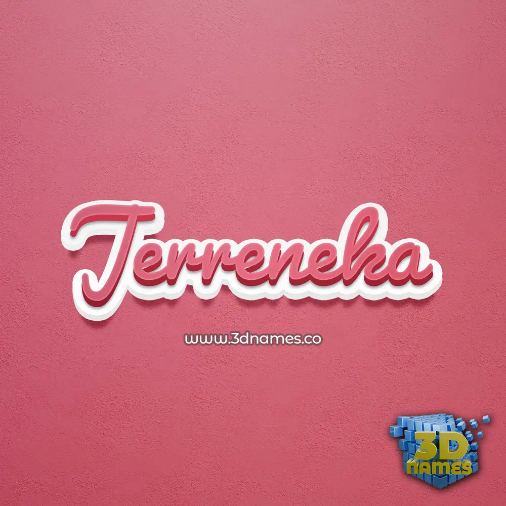 jerreneka in Red Scribble style - 3D name wallpaper