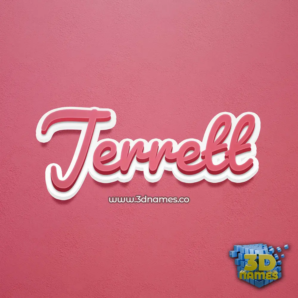 jerrett in Red Scribble style - 3D name wallpaper