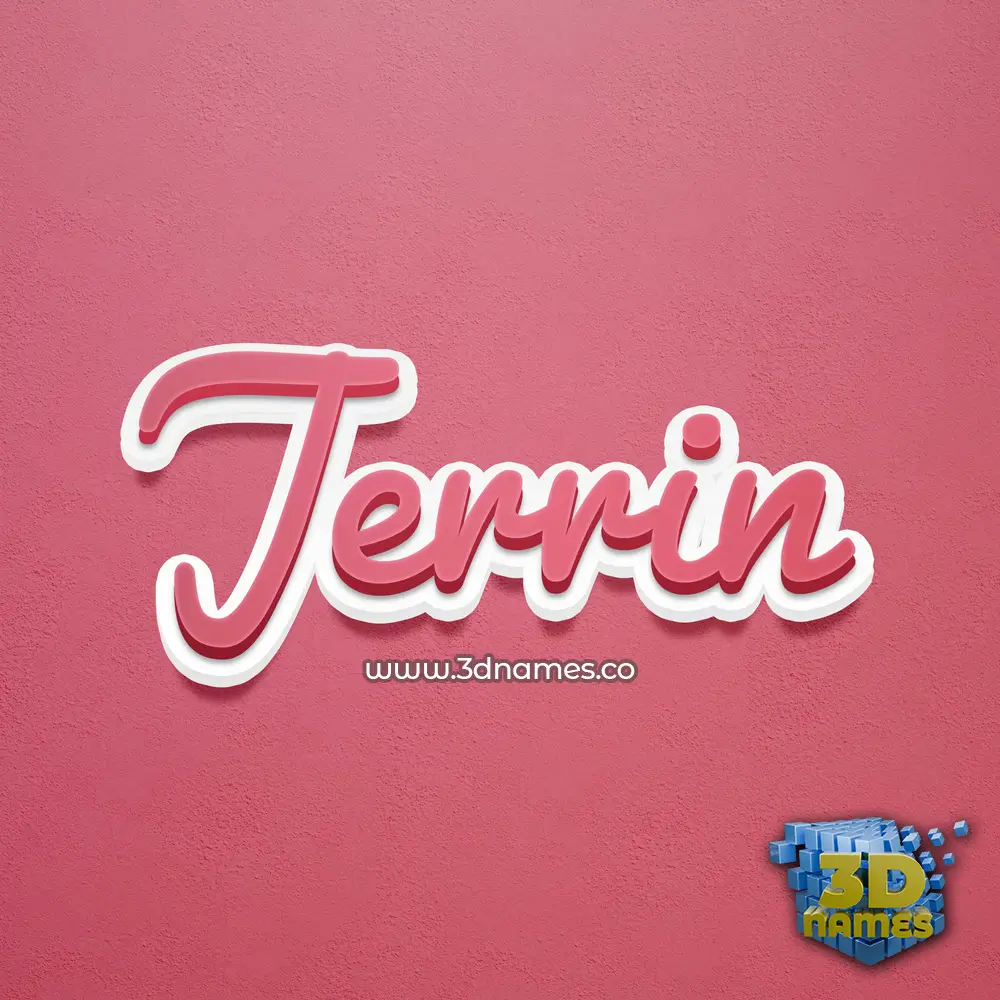 jerrin in Red Scribble style - 3D name wallpaper