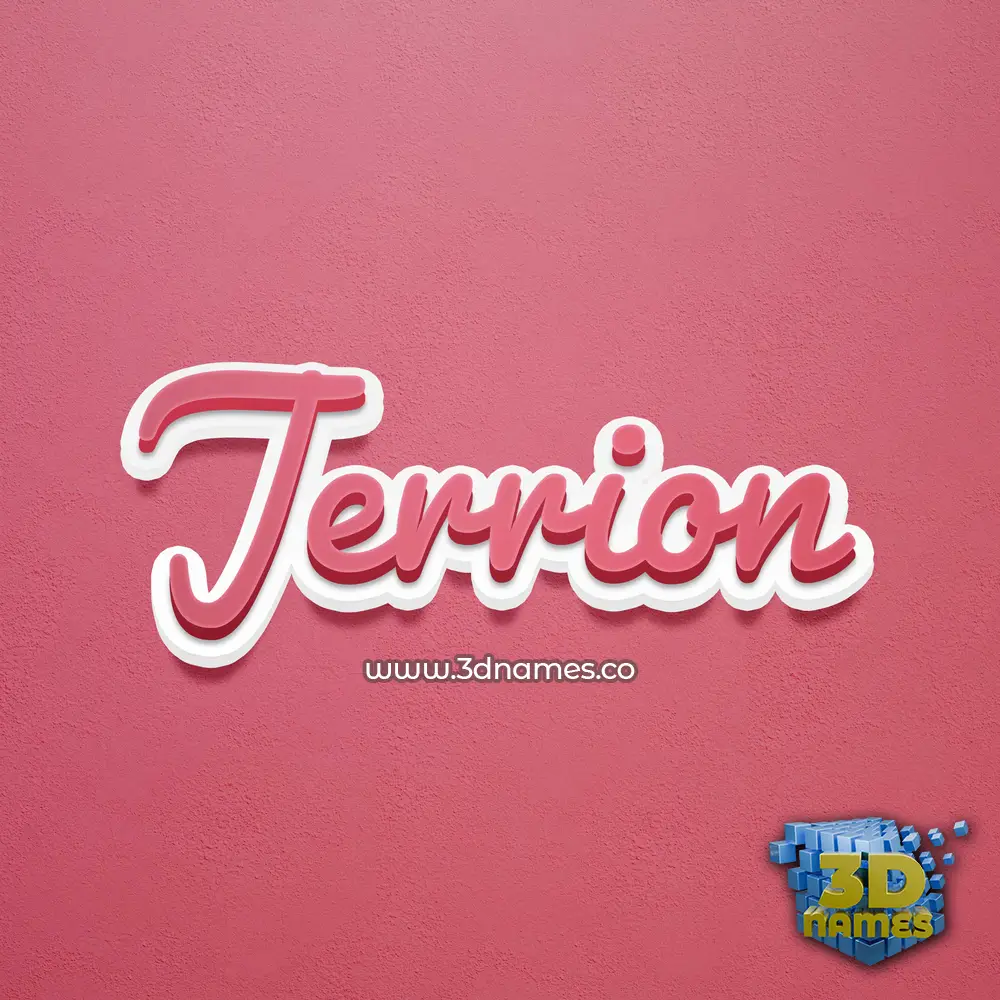 jerrion in Red Scribble style - 3D name wallpaper