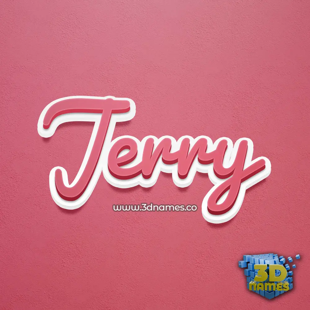 jerry in Red Scribble style - 3D name wallpaper