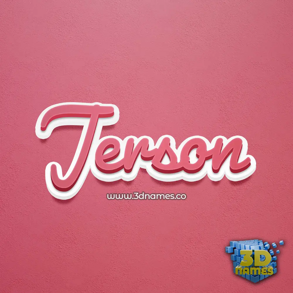 jerson in Red Scribble style - 3D name wallpaper