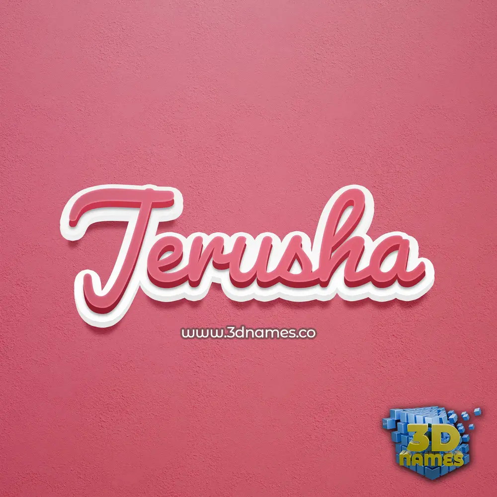 jerusha in Red Scribble style - 3D name wallpaper