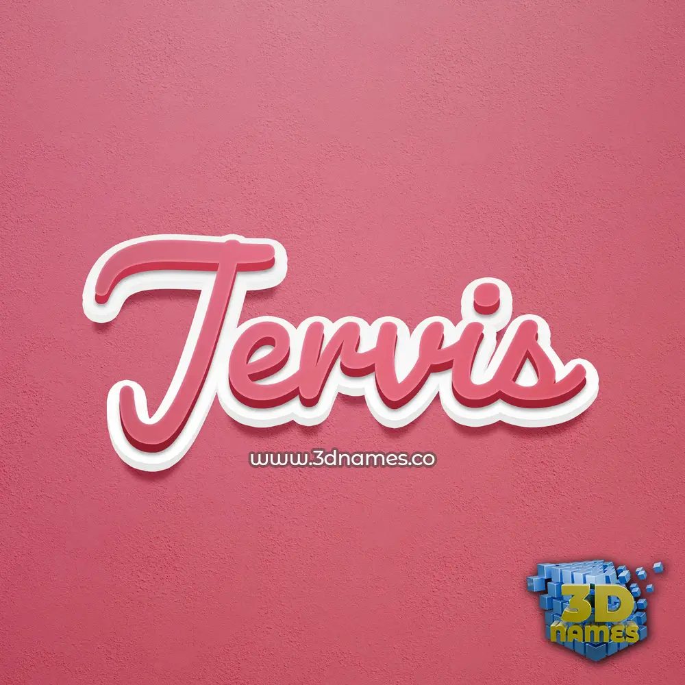 jervis in Red Scribble style - 3D name wallpaper