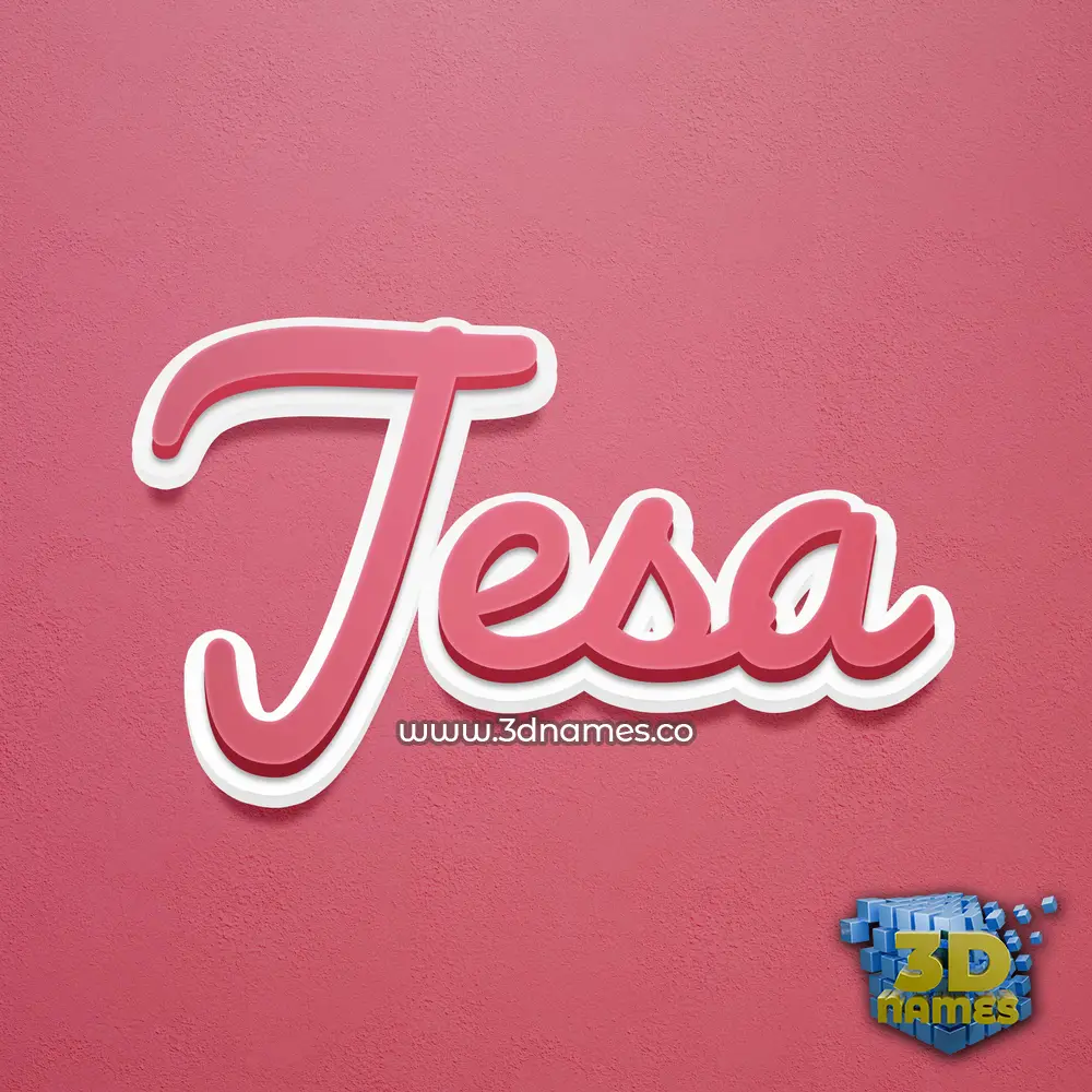 jesa in Red Scribble style - 3D name wallpaper