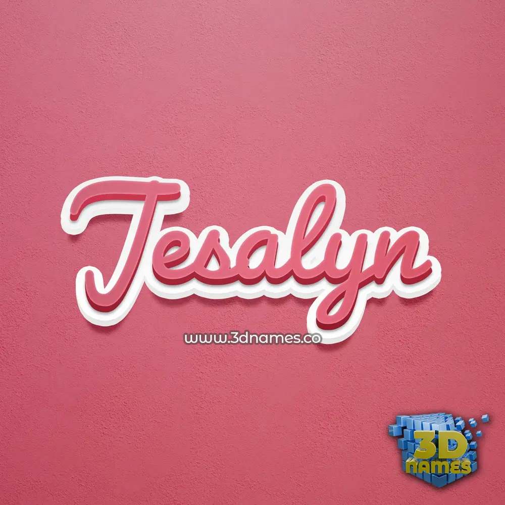 jesalyn in Red Scribble style - 3D name wallpaper