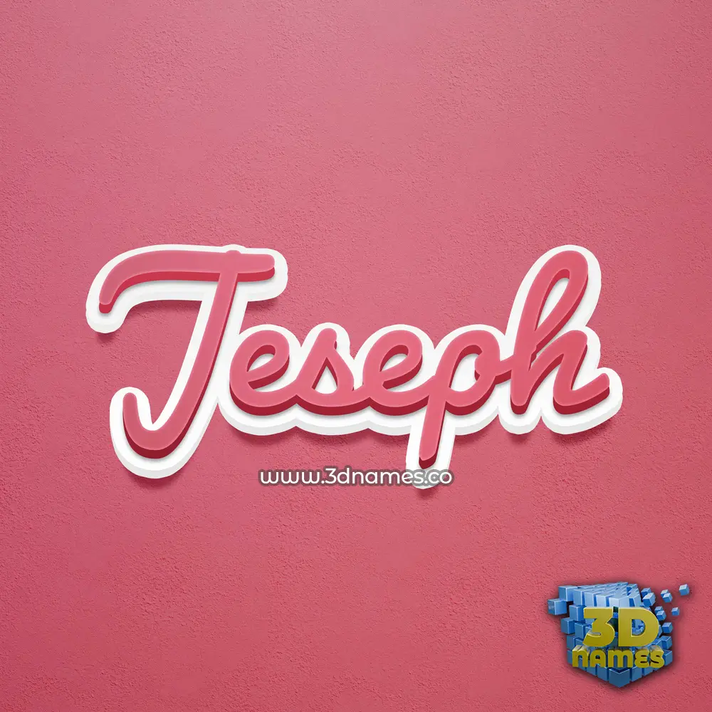 jeseph in Red Scribble style - 3D name wallpaper