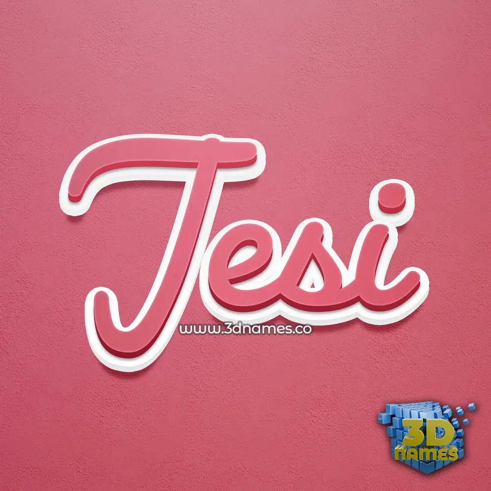 jesi in Red Scribble style - 3D name wallpaper
