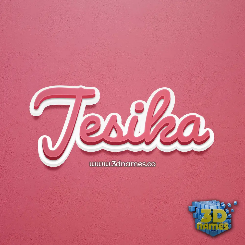 jesika in Red Scribble style - 3D name wallpaper