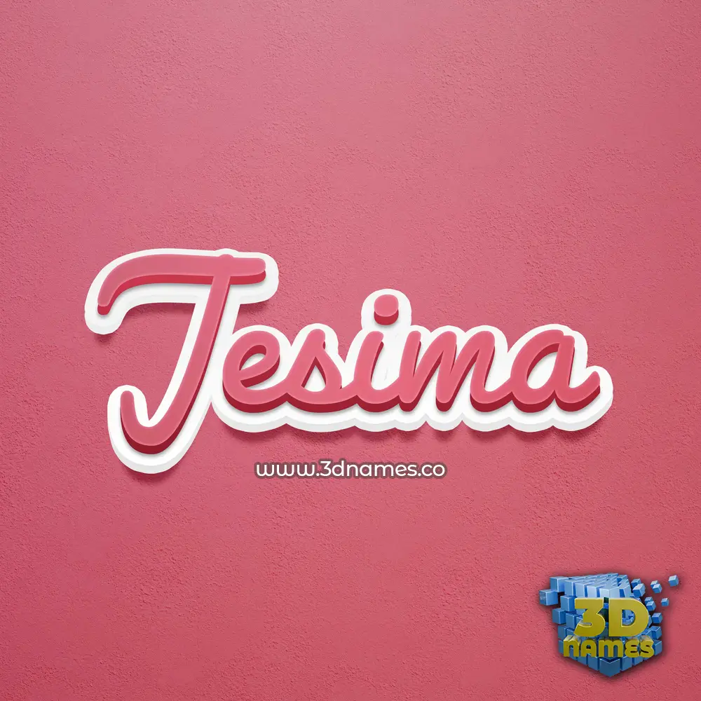 jesima in Red Scribble style - 3D name wallpaper
