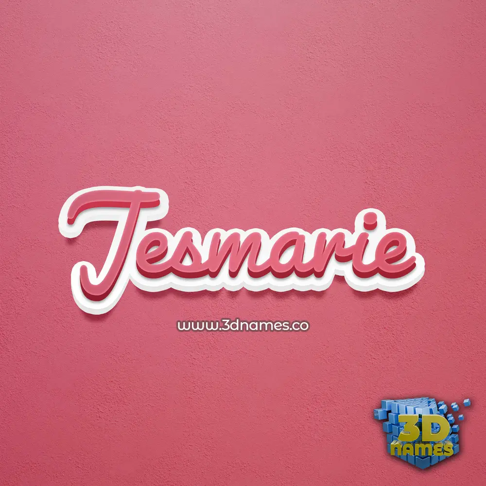 jesmarie in Red Scribble style - 3D name wallpaper